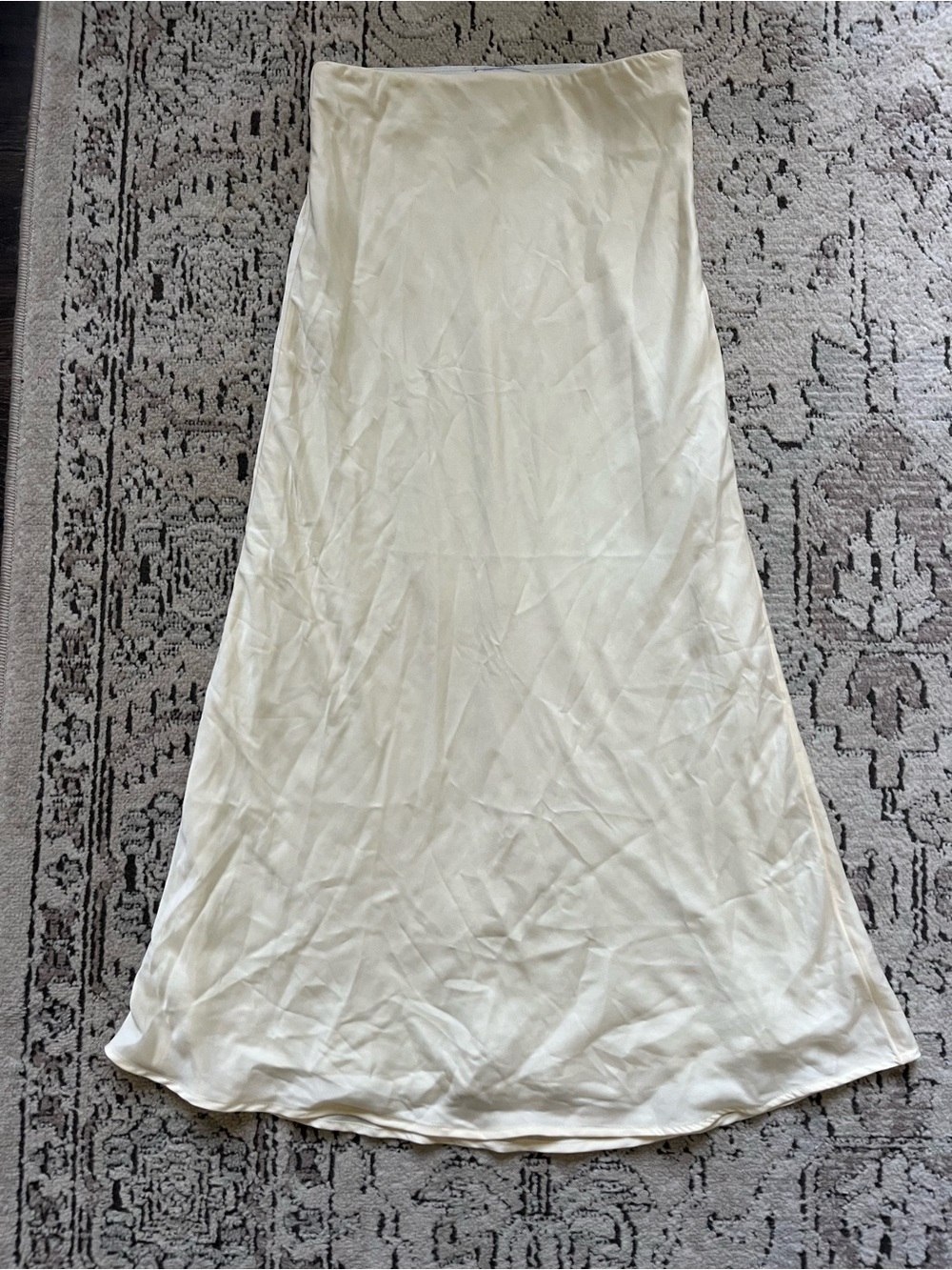 Urban Outfitters Ivory Satin Slip Skirt Midi Size XS